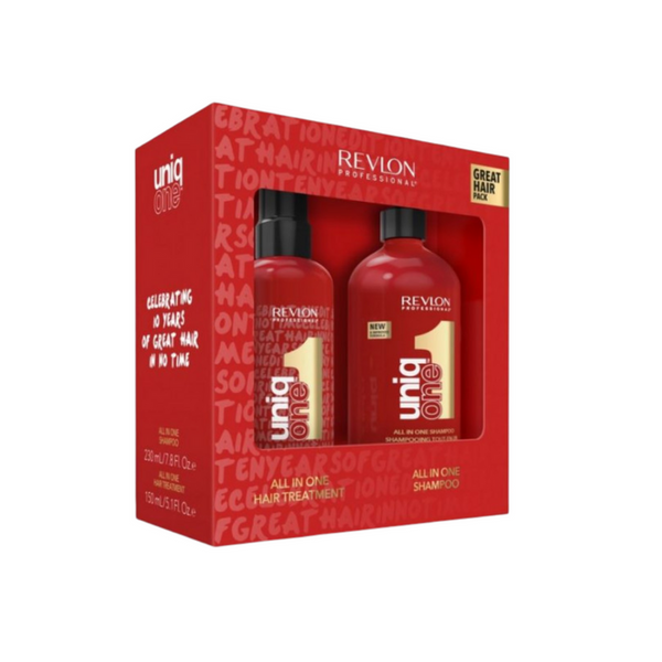 Revlon Uniq One Great Hair Pack (Champú 230ml + Tratamiento 150ml)