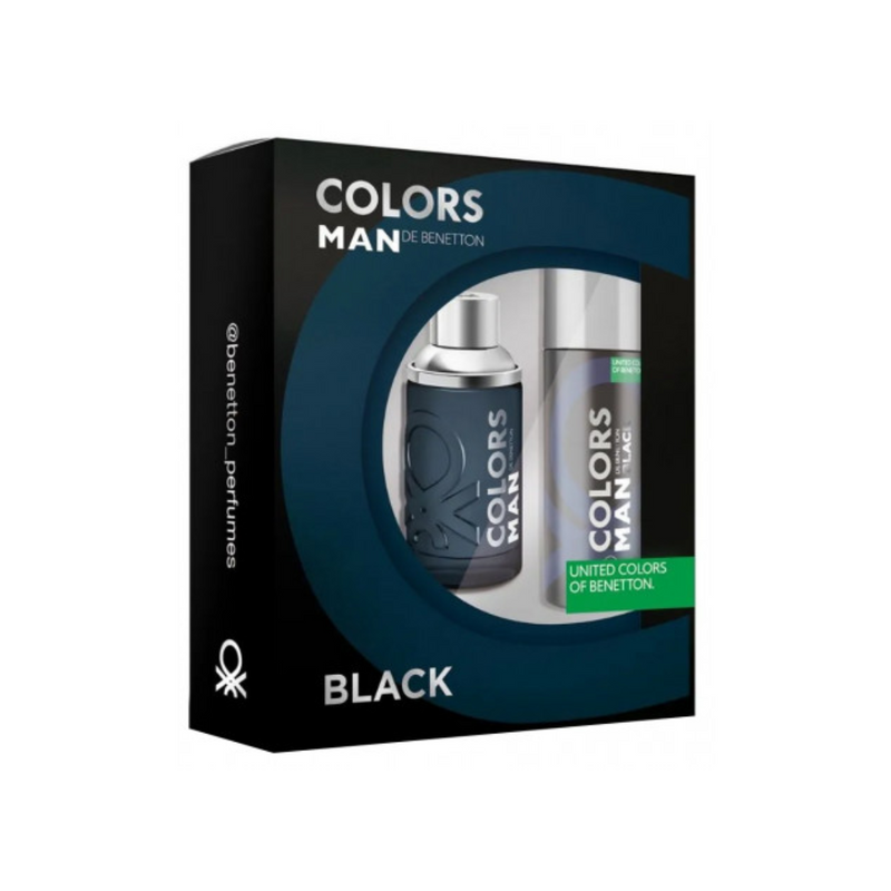 Set Benetton United Colors Man Black EDT 100 ML + Deo 150 ML