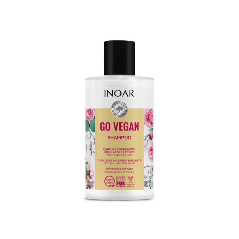 Shampoo INOAR Go Vegan 300 ml. Cabellos Rizados