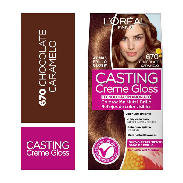 Tinte Casting Creme Gloss 670 Chocola Caramelo Loreal Paris