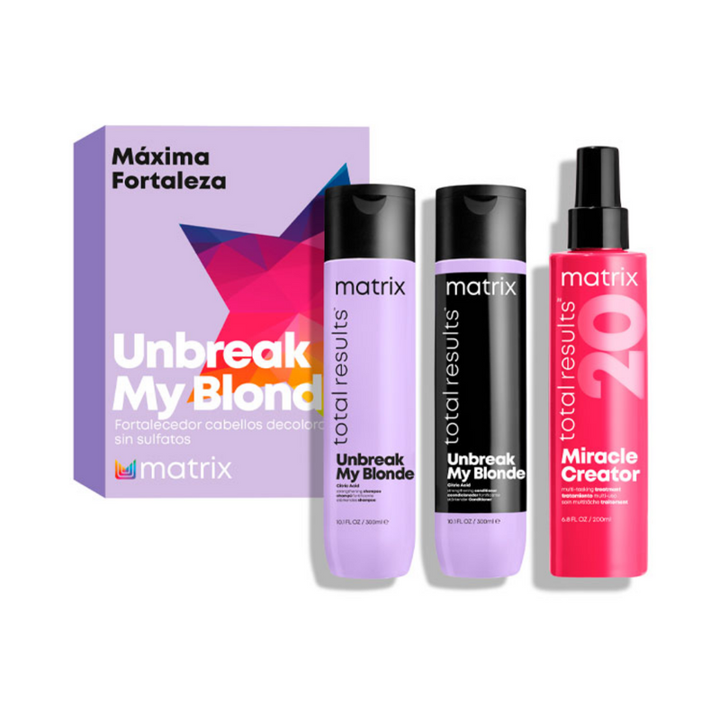 Set Unbreak My Blonde Shampoo y Acondicionador + Miracle Creator Matrix