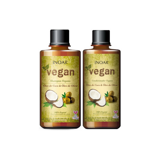 Pack INOAR Vegan Shampoo + Acondicionador 300 ml