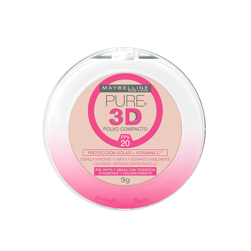 Polvo Pure 3D 230 Claro Maybelline / Cosmetic