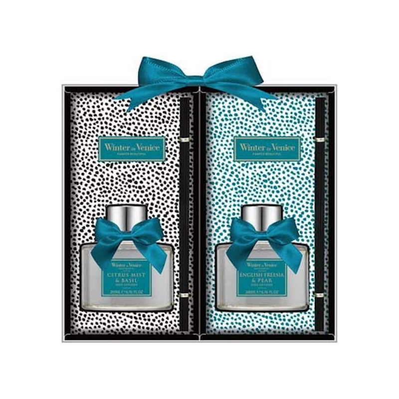 Set de 2 Difurores Aroma Variado Citrus Mist / English Fressia & Pear AZUL Winter in Venice