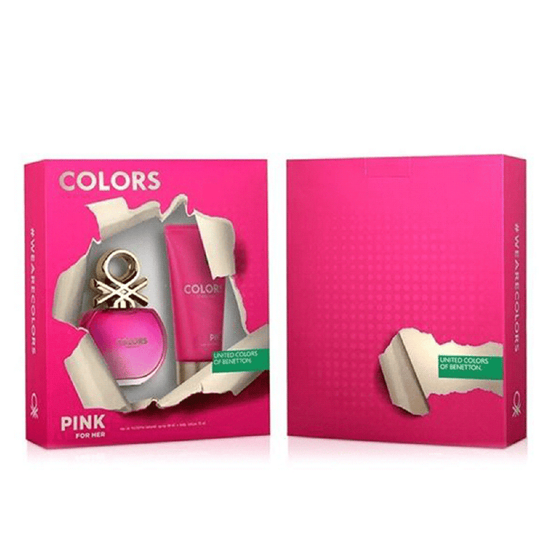 Estuche Colors Pink Benetton Edt 80Ml+75Ml Mujer