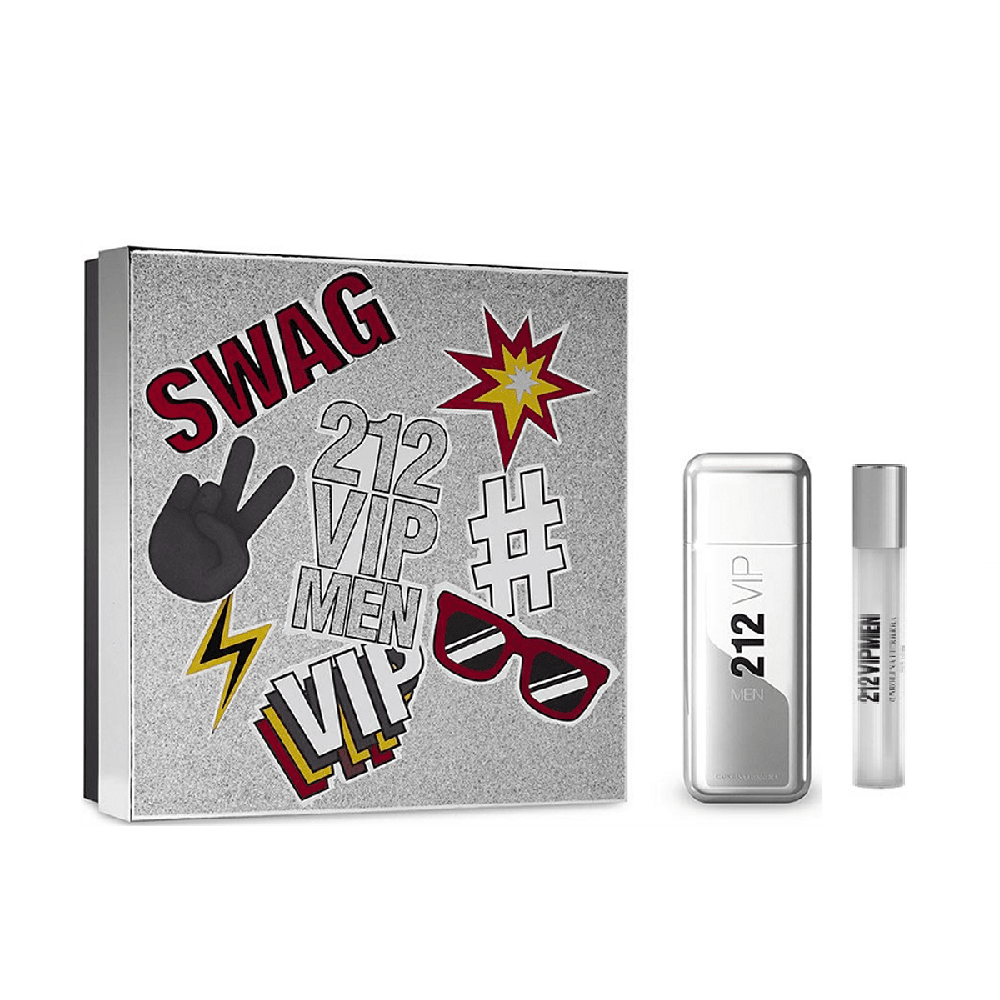 Estuche 212 Vip Men Swag Edt 100 Ml 10 Ml Mini Hombre Cosmetic